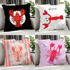 CCute Lobster Shrimp Text Cartoon Cushion Cover Cushion Cover Set Pcs X X X Pillowcase Decorative Sofa Home Decor