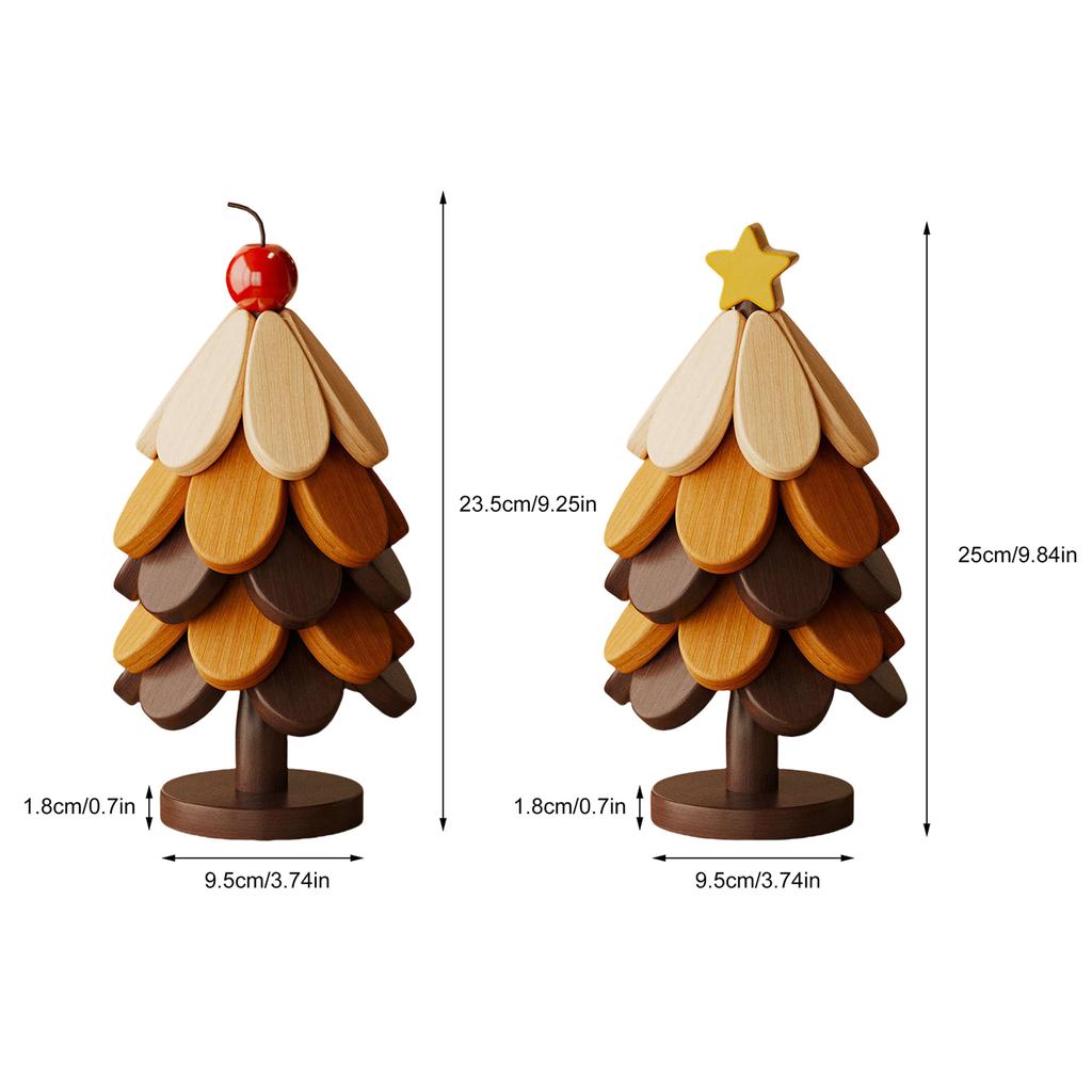 5 Stück Holzuntersetzer Faltbarer Baumform Untersetzer Set Weihnachtsbaum Untersetzer für Heiße Töpfe und Pfannen