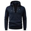 Men's Lace-Up Hooded Sweatshirt Casual Pullover for Men Autumn Winter Warm Fashion Hoodie with Pocket Multi-Color Male Tops