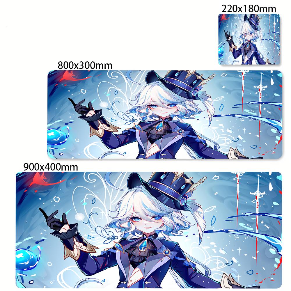 Furina Focalors Mouse Pad Genshin Impact Large Xxl Mousepad Computer Keyboard Padding Anime Gaming Genshin Accessories Desk Mat