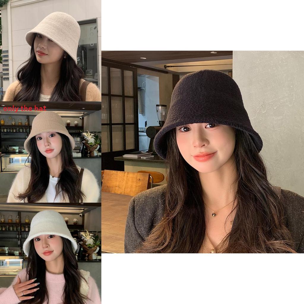 Fisherman Solid Color Cap For Women Autumn Winter Knit Warm Sunshade Unisex Travel Accessory
