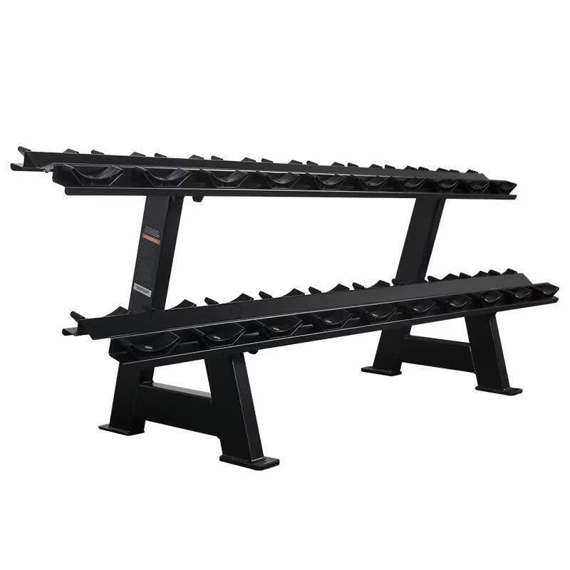 Double-Layer 10-Pair Gym Dumbbell Rack
