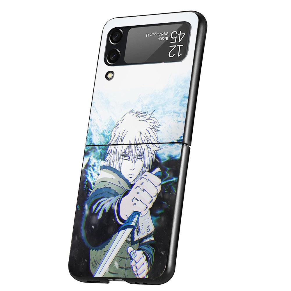 Vinland Saga Case Phone Cover for Samsung Galaxy Z Flip 6 5 4 3 5G ZFlip6 ZFlip5 ZFlip4 ZFlip3 Black Hard Trend Fundas