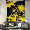 Custom Borussia Dortmund Wall Hanging Printed Fabric Blanket Decorative Tapestries for Bedroom Living Room Home Decor