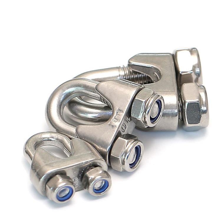 304 Stainless Steel Wire Rope Clips & U-Bolt Clamps