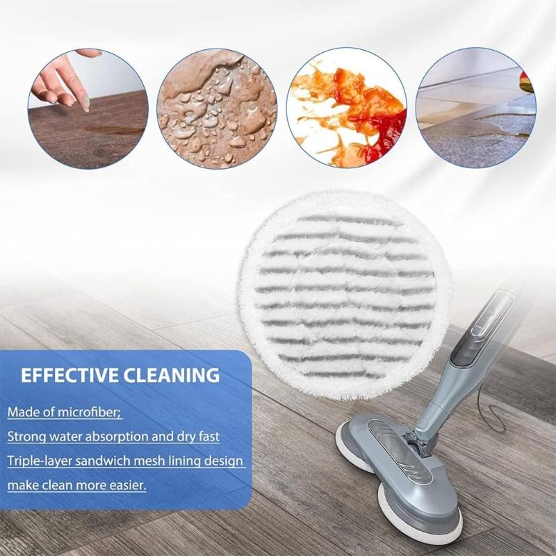 8Pcs Washable Replacement Steam Mop Pads Cleaning Pads for S7000 S7001 T2 Steam & Scrub All-in-One Hard Floor Steam Mop