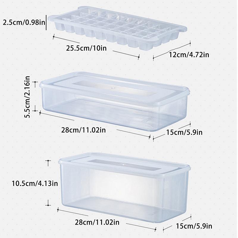 Food Grade Pp Ice Cube Mold Trays 36/72/144 Ice Cube Trays Reusable Ice Tray With Lid Super Easy Release Ice Cube Molds