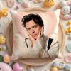 H-Harry S-Styles Singer Cushion Cover Home & Car Multi-Scene Pillow Cover - Reversible, Soft & Durable for Daily Use