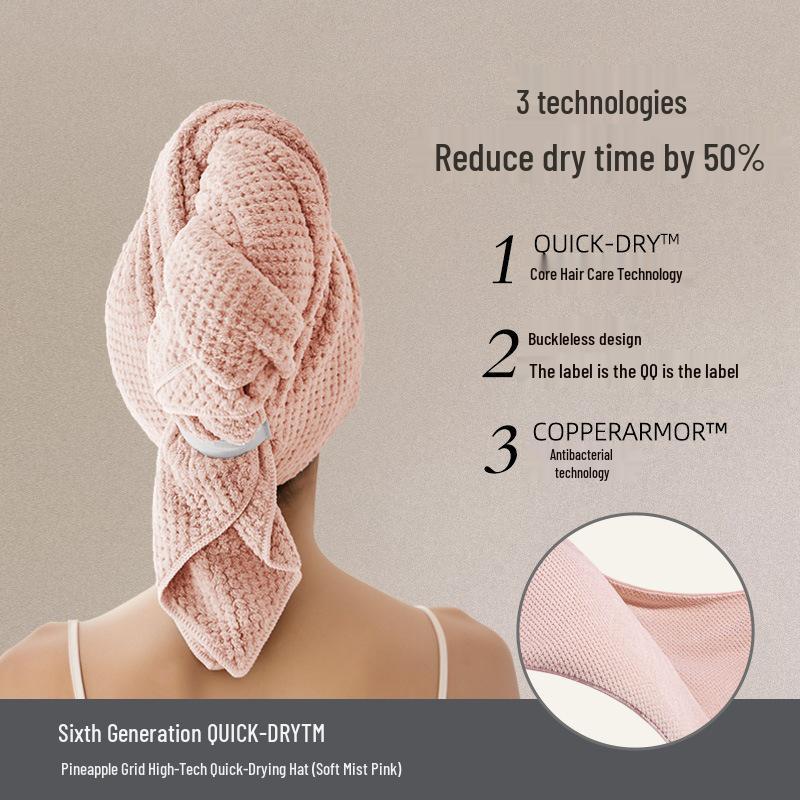 

Breathable Soft Large Hair Drying Cap with Quick Absorption and Fast Drying 60*100 cm