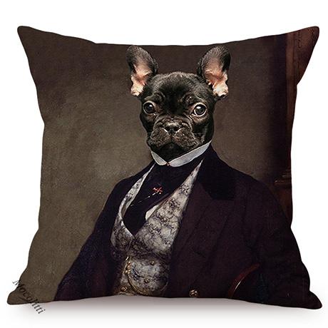 Europe Art Posters Style Decorative Cushion Cover Deer Giraffe Owl Ostrich Funky Animal Vintage Portrait Sofa Throw Pillow Case