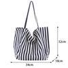 Borsa a Shopper da Donna in Tela di Grande Capacità Semplice Borsa a Spalla a Strisce Borsa a Mano con Manico Superiore Femminile Casual Multifunzionale da Viaggio