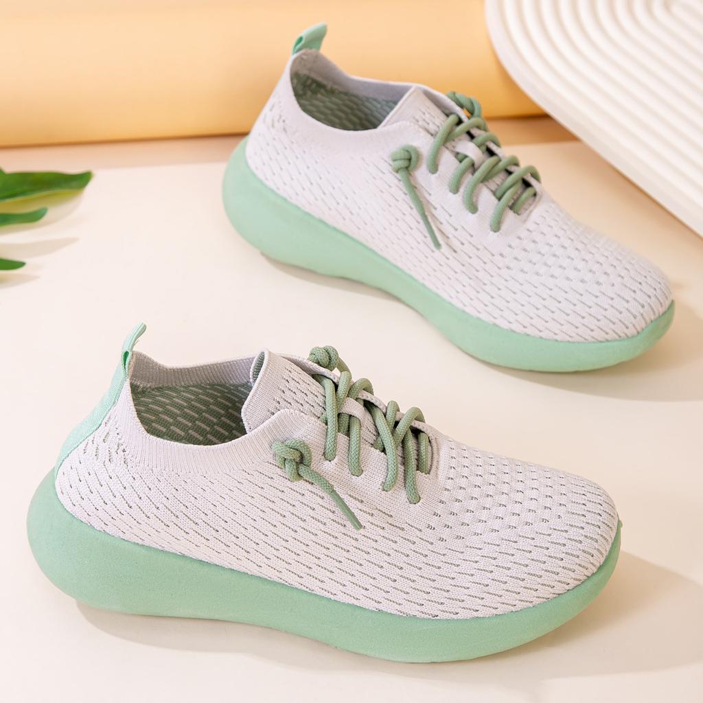 Shoes Women's Casual Shoes Women's Single Shoes Breathable Mesh Shoes Soft Sole Comfortable Fly-woven Shoes Fashion Versatile Women's Shoes