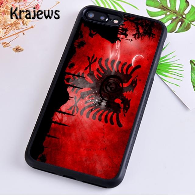 Krajews Albanian Flag Eagle Banner Phone Case Cover For iPhone 14 5s 6s 7 8 Plus X XR XS 11 12 13 Pro Max Samsung S21 S22 Ultra