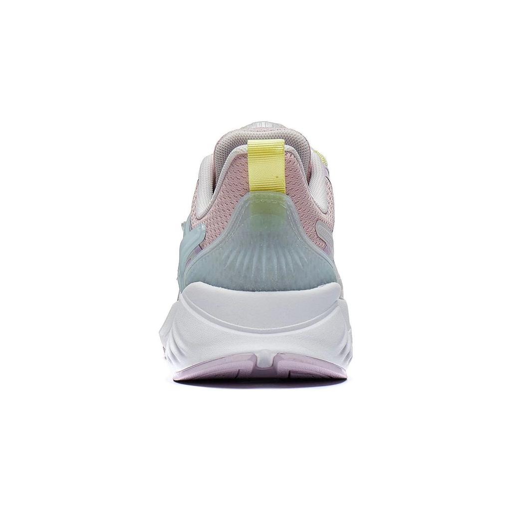 Li Ning Kids Flash Shadow V6 Comfortable Shock Absorbing Durable Low Top Casual Shoes Kids Casual Shoes White Pink YKCT134-4