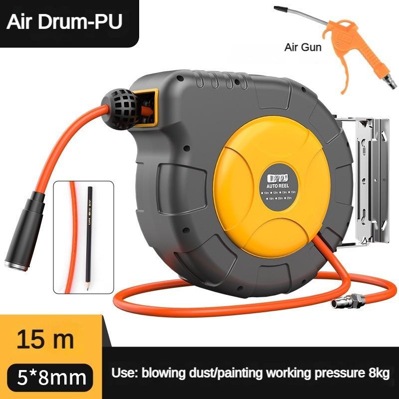 Wall Mounted Pipe Storage Device  Automotive Maintenance Pipe Winder Automatic Retractable Hose Pipe Reel