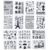 Retro Icon Transparent Silicone Stamp for Office Diaries and DIY Albums