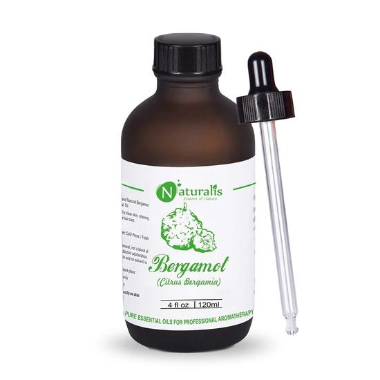 Naturalis Essence of Nature Bergamot Essential Oil for Stress, Depression relief, Hair & Face Care - 120ml 120ML