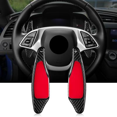 T-carbon Corvette C7 Paddle Shift Covers, Real Carbon Fiber Shift Paddle Extensions, Black, for Chevrolet Camaro 2013-2023