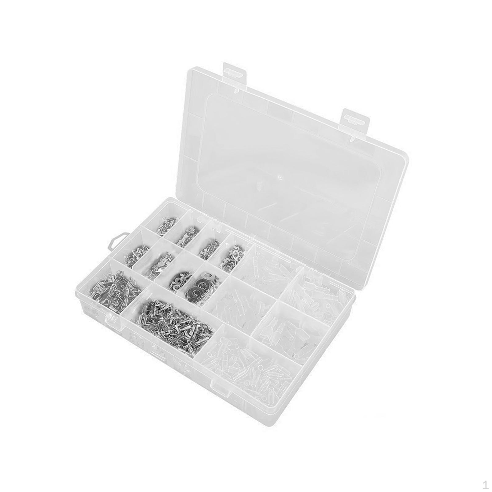 

270 Pieces Wire Crimp Terminal Set 2.8mm 4.8mm 6.3mm Accessory with Insulating Sleeve for Electrical Silvery