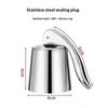 Wine Bottle Stopper Stainless Steel Eco Friendly Silicone Reusable Leak Proof Wine Sealer for Bar Kitchen Daily Use