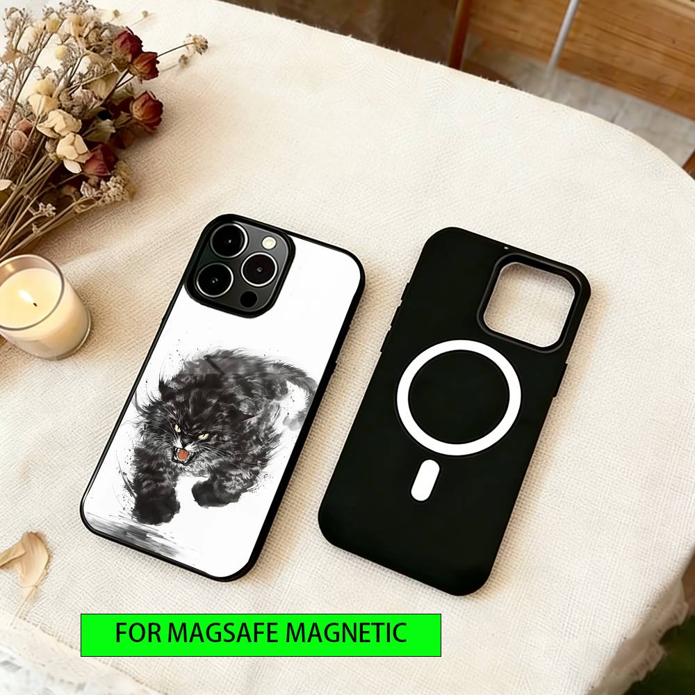 Civet cat Phone Case For iPhone17,16,15,14,13,12,11 Plus,Pro Magnetic with Magsafe Wireless Charging