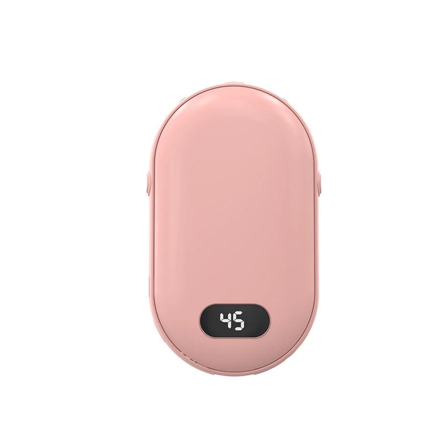 

2026 Mini Portable Double-sided heating with two temperature settings This Pocket hand warmer can be recharged Long Battery Life L рожевий