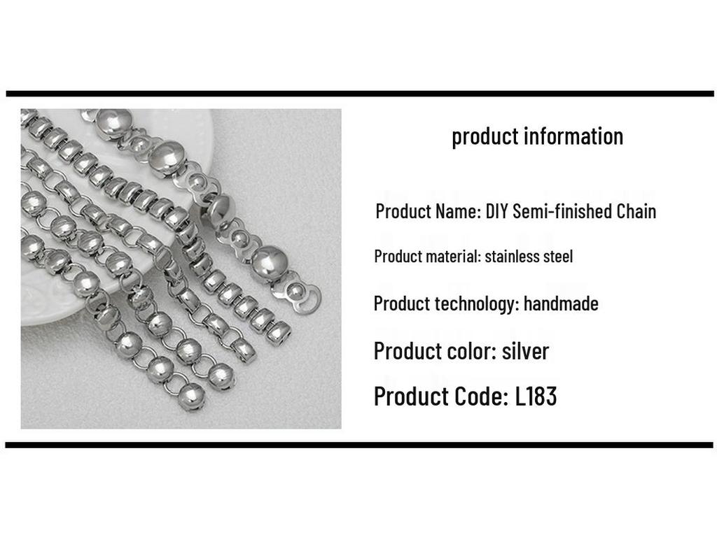 Handmade DIY Stainless Steel Necklace Bracelet Clavicle Chain Accessories