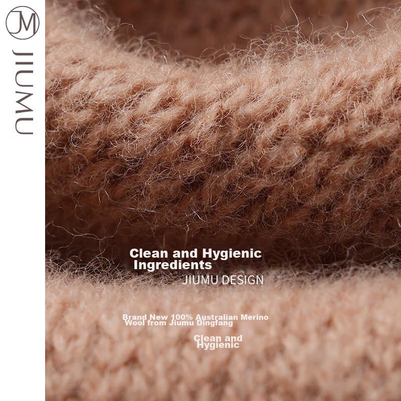 JIUMU (JIUMU) Pure Wool Scarf for Women, Autumn And Winter Ladies' Warm Neck Warmer, Birthday Christmas Gift for Girls, Gift Box Set