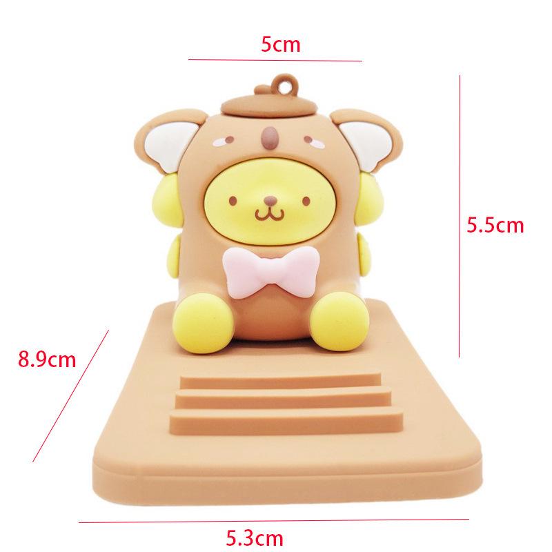 Sanrio Cartoon Cross-Border Phone Holder - Cute Desktop & Bedside Doll Ornament
