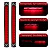 1PCS 15 LED Universal Trailer Light Bar 12-24V Brake Light with Sequential Flow Signal Turn Signal Lights for Truck Pickup Boat