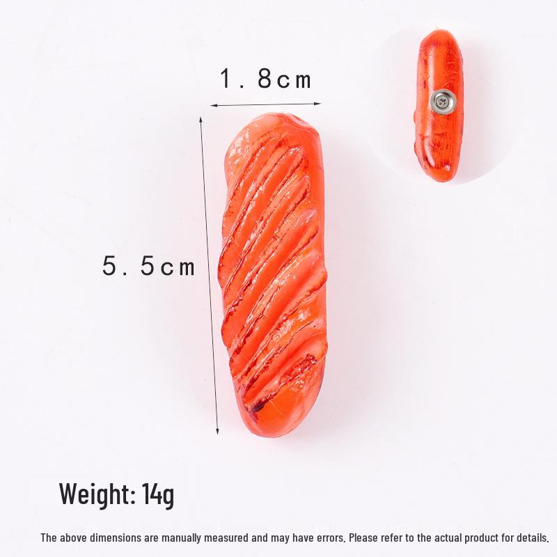 Grilled Sausage Magnet & Keychain Toy - Simulated Hot Dog & Cured Sausage