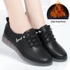 Soft Leather Mom Shoes: Autumn Comfort Deep Mouth Slip-Ons for Middle-Aged & Elderly Women with Soft Sole & Upper