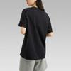 Skechers Colorful Casual Series Solid Color Breathable Round Neck Knitted Short Sleeve T-Shirt Unisex Tops Carbon-Black L223U165-0018
