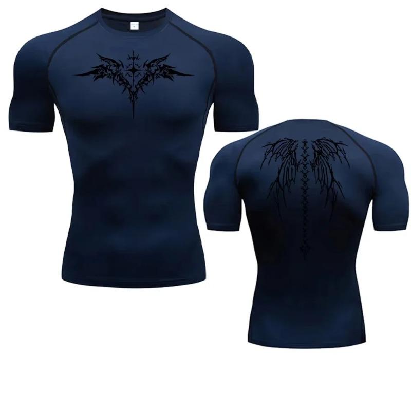 Kompressionsshirt Joggen Training Elastisch Herren Laufshirt Schnelltrocknend Fitness Sportbekleidung Fitnessstudio Sport Kurzarm Atmungsaktive Oberteile