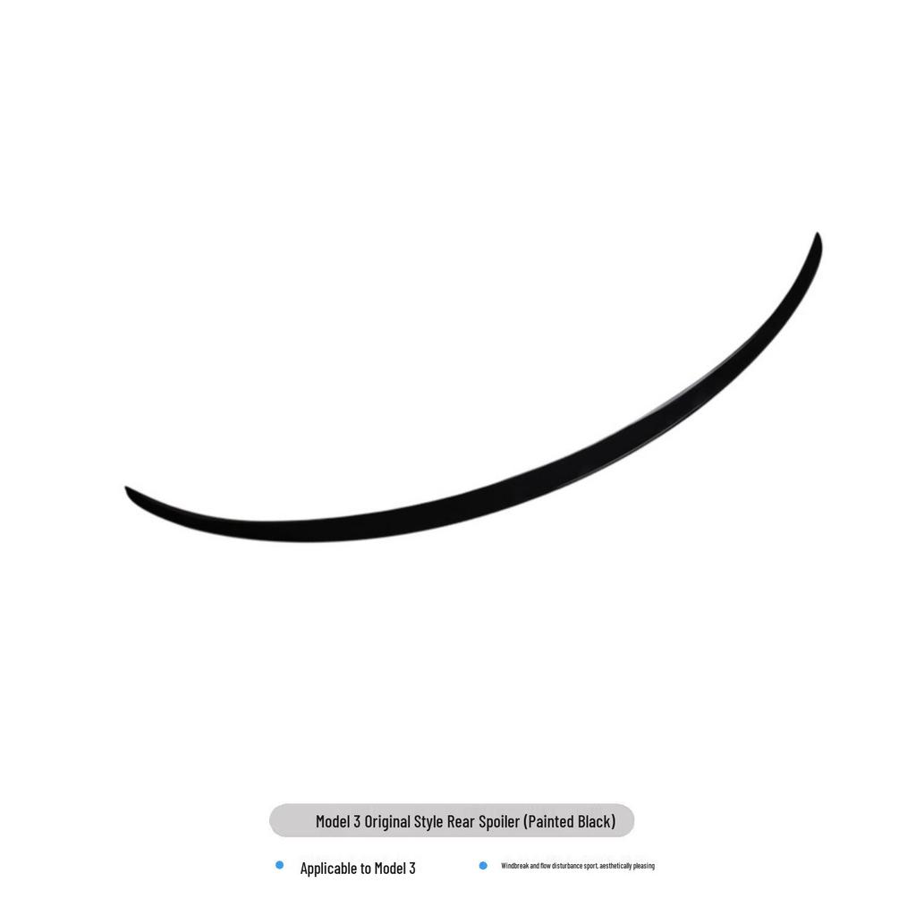 Influencer-Endorsed Carbon Fiber Rear Spoiler Kit for Tesla Model 3