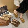 Baotou Slippers Summer Flat Shoes Boken Shoes Half Slippers Single Shoes One Foot Mary Jane Flip-flops