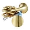 Mini Pocket Trumpet Bb Flat Brass Wind Instrument with Mouthpiece Gloves Cleaning Cloth Carrying Case