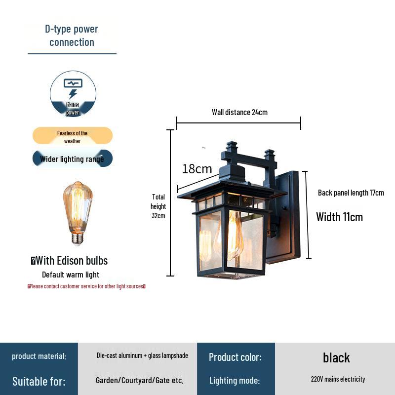 European Style Waterproof Solar Wall Lamp: Super Bright Antique Design for Outdoor Courtyards, Corridors, and Villa Hallways
