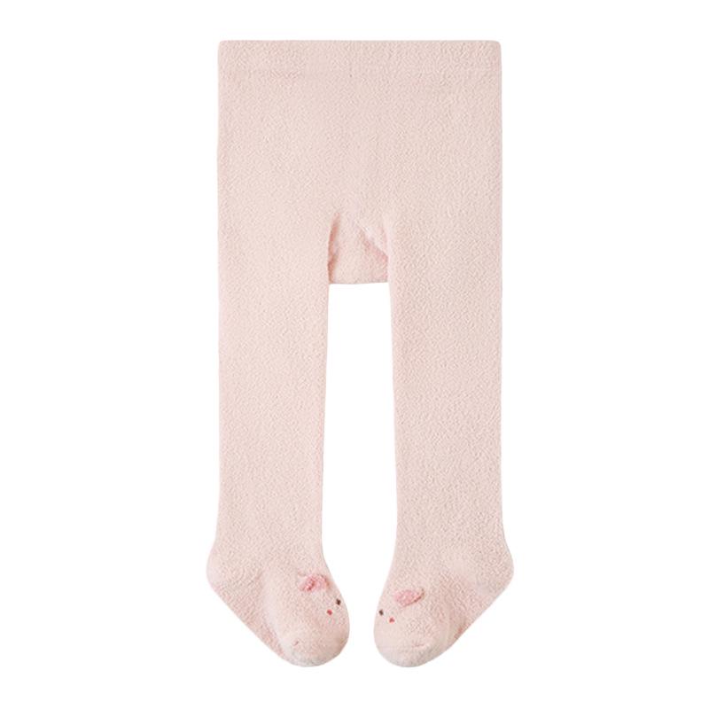 Newborn White Footed Tights: Autumn/Winter Velvet Thickened Big Butt Style for Baby Girls