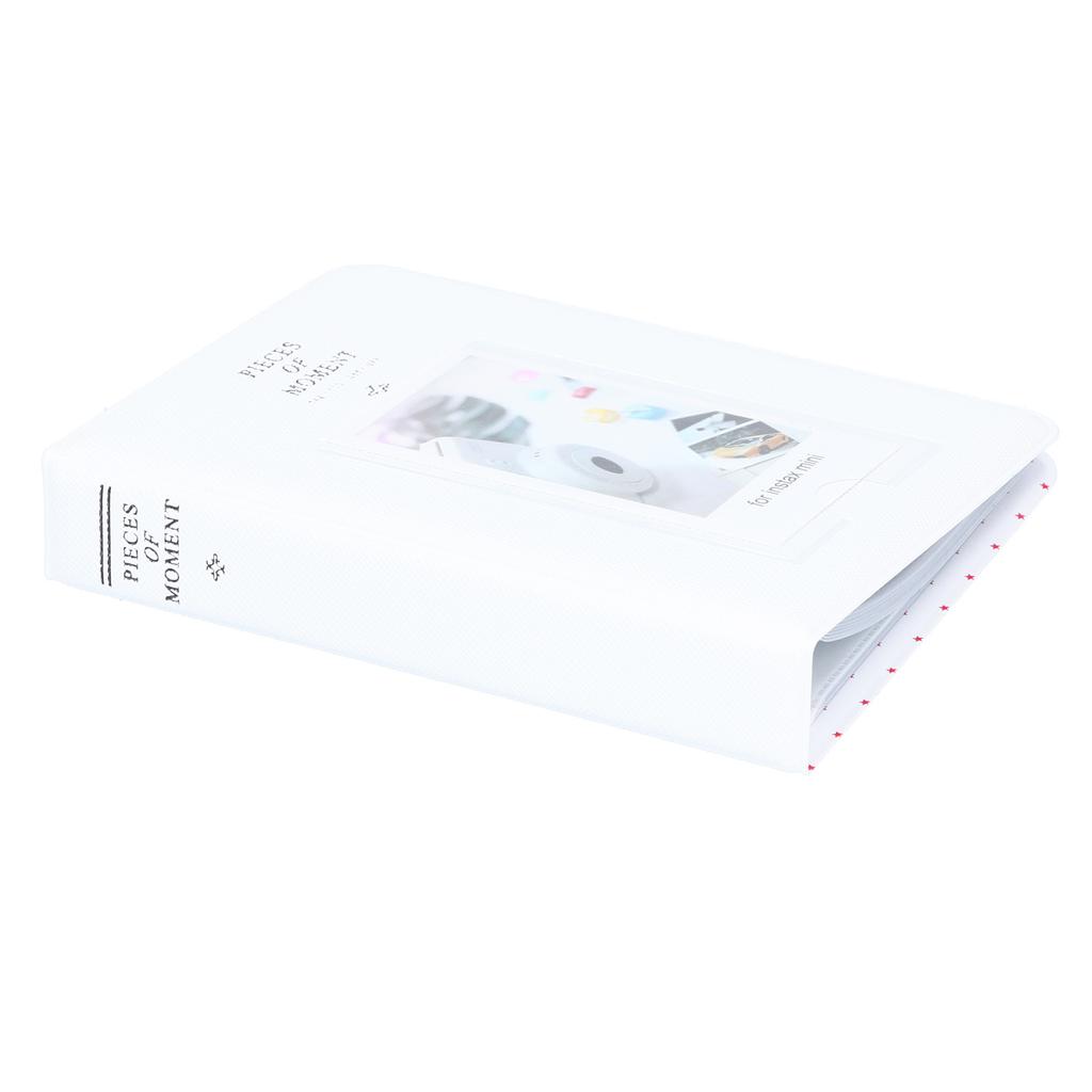 3in 64 Fächer Aufbewahrungshülle für Fotokarten Mini-Fotoalbum für Fujifilm Instax mini 9Weiß