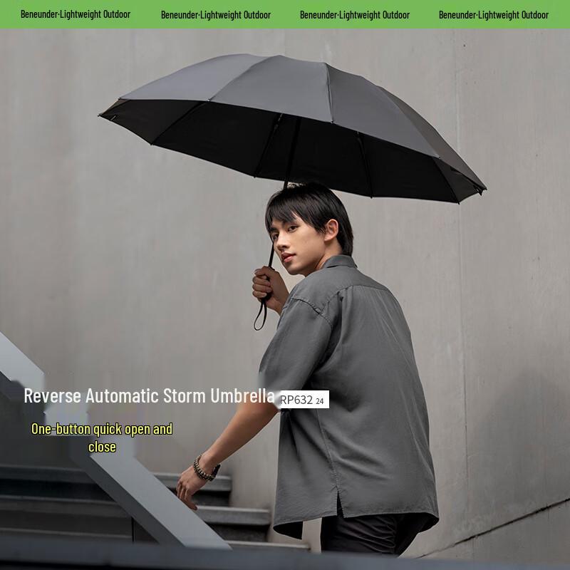 Beneunder Automatic Windproof Reverse Folding Umbrella