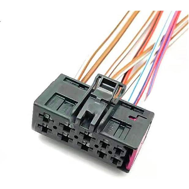 10Pin Auto Electronic Connector Wire Harness Seat Male Female Plug Socket Compatible With 7L0972762 8E0972710 With Cable(10P Male)