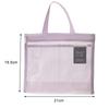 21*19.5cm Mesh Toiletry Bag With Handle Zipper Breathable Shower Travel Makeup Cosmetic Organizer Bag Beach Swimming Pool Tools