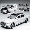 1/24 Legierung Automodell Spielzeug Benz S400L Metalldruckguss Modellfahrzeug Exquisite Handwerkskunst Sound Light Collection Kindergeburtstagsgeschenk
