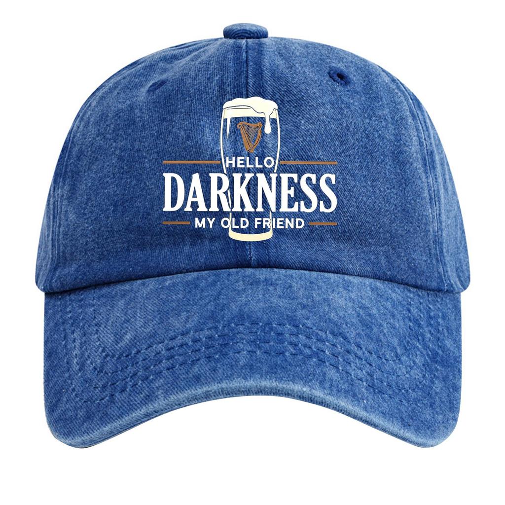 Casquette de baseball en coton lavé avec imprimé délavé, chapeau en jean souple, chapeau vintage
