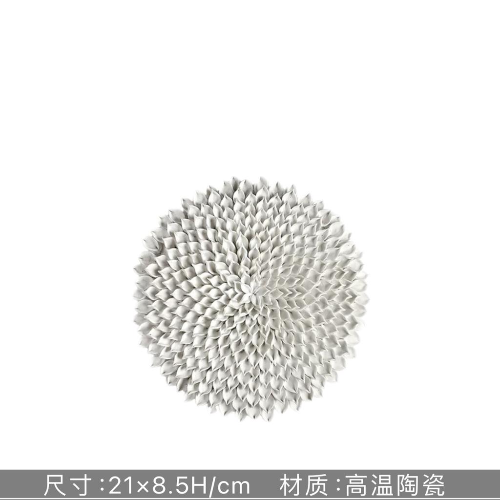 Ceramic Square White Flower Painting Creative Living Room Decoration Ceramic Petal Painting Interior Decoration Background Wall
