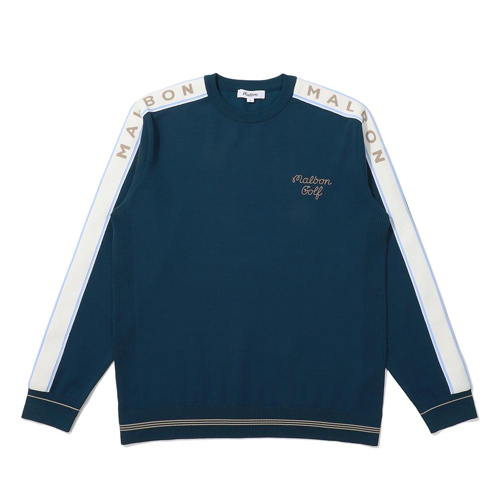 MALBON GOLF Amosa Round Long Sleeve Knit Dark Blue (Man)
