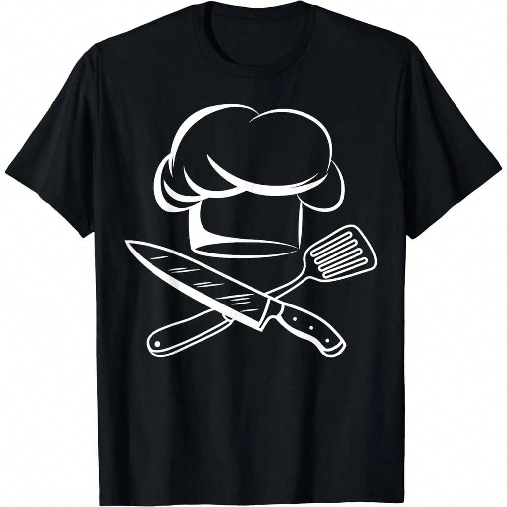 Chef Hat Culinary Sous-Chef Cuisine Kitchen Chief Cook Tools T-Shirt For Worker Cooker Graphic T Shirts Cotton