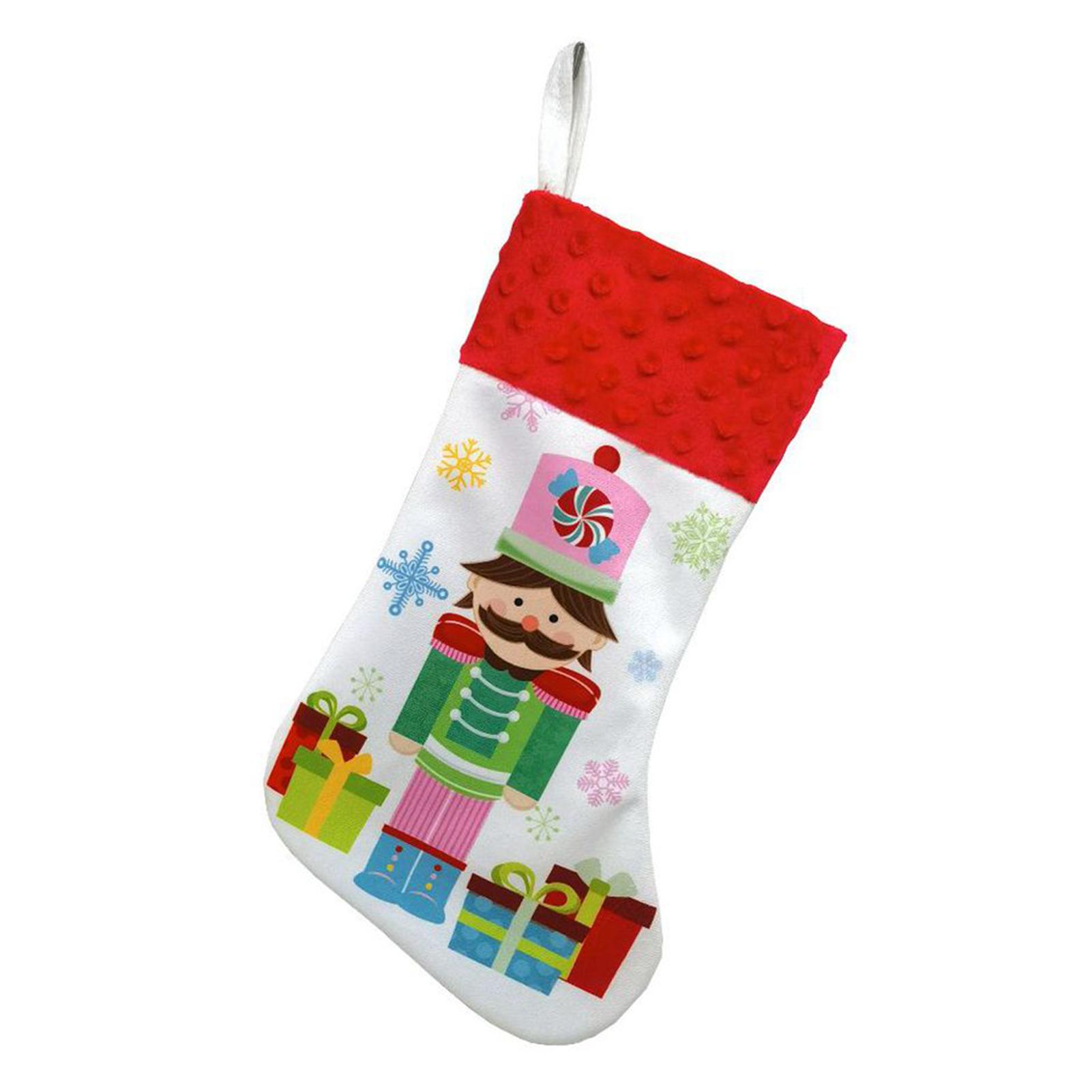 

Nutcracker Xmas Stocking For Kids Perfect For Treats & Small Present Holiday Party Favor Distribution As Shown