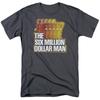 The Six Million Dollar Man Run Fast T Shirt Mens Licensed Classic TV Charcoal